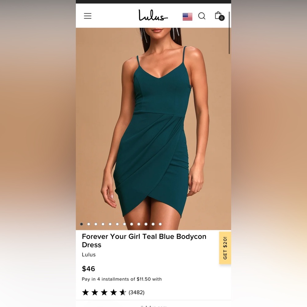 Lulus Forever Your Girl Teal Blue Bodycon Dress